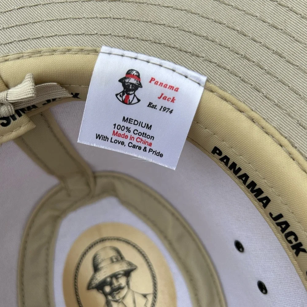 VINTAGE - Panama Jack Canvas Hat - Size Medium - Color‎ Tan/Khaki NEVER WORN